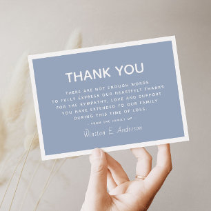 Simple Modern Sympathy Appreciation Thank You Card