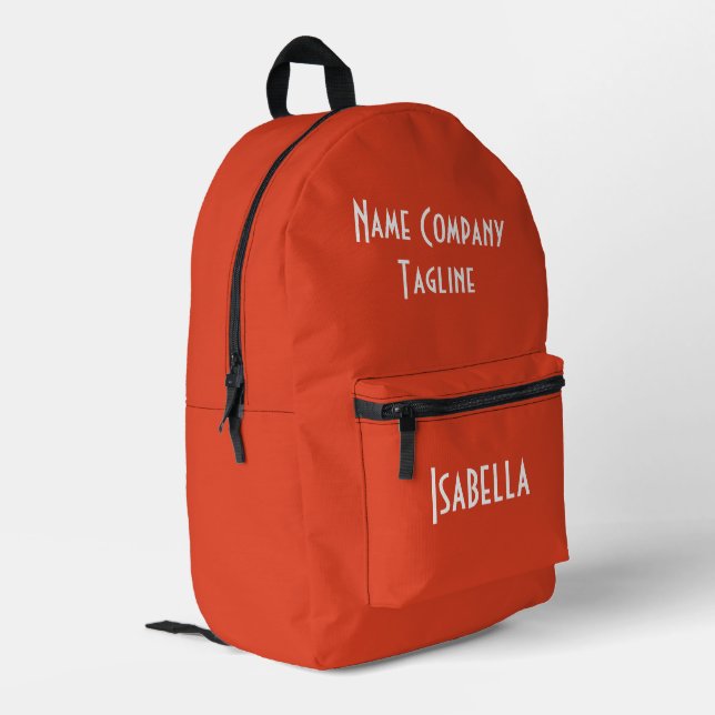 Simple Modern Tangerine Tango Printed Backpack (Back Corner Left)