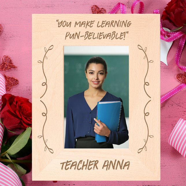 Simple Modern Teacher Appreciation Valentines Gift Etched Frames (Creator Uploaded)