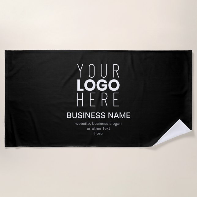 Simple Modern Template for Your Business Logo Beach Towel (Front)