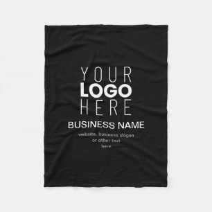 Simple Modern Template for Your Business Logo Fleece Blanket