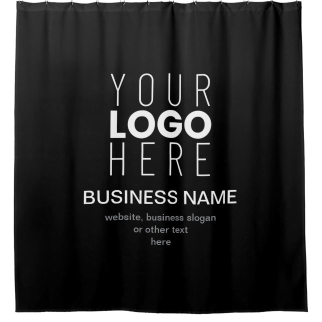 Simple Modern Template for Your Business Logo Shower Curtain (Front)