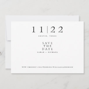 Simple Modern Text Only Wedding Horizontal Save The Date