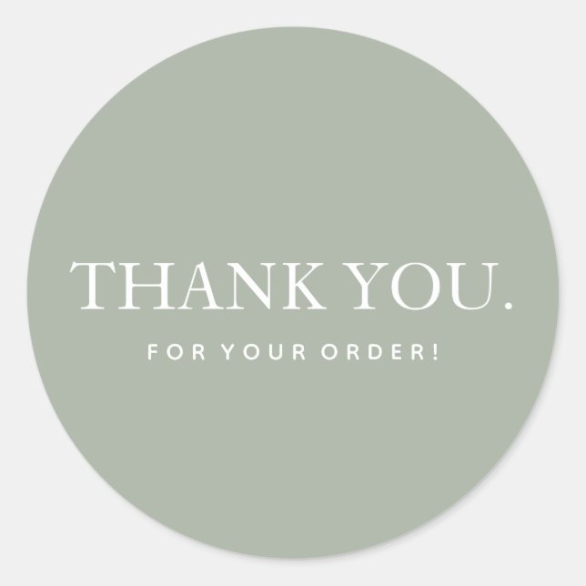 Simple Modern Thank You Sticker Design (Front)