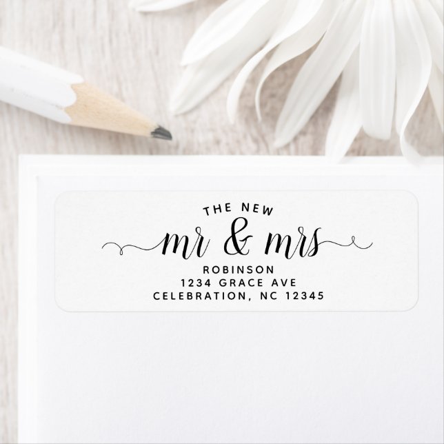 Simple Modern The New Mr & Mrs Wedding Script (Insitu)
