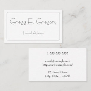 Simple & Modern Travel Advisor Business Card