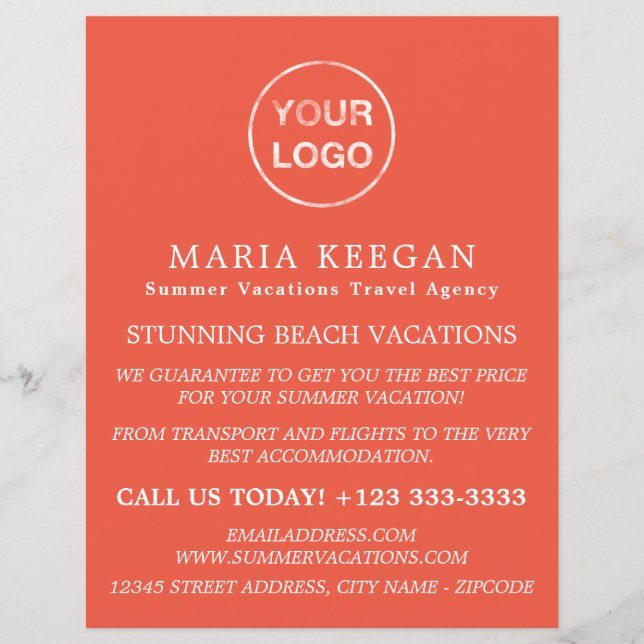 Simple & Modern Travel Agency Advertising Flyer (Front)