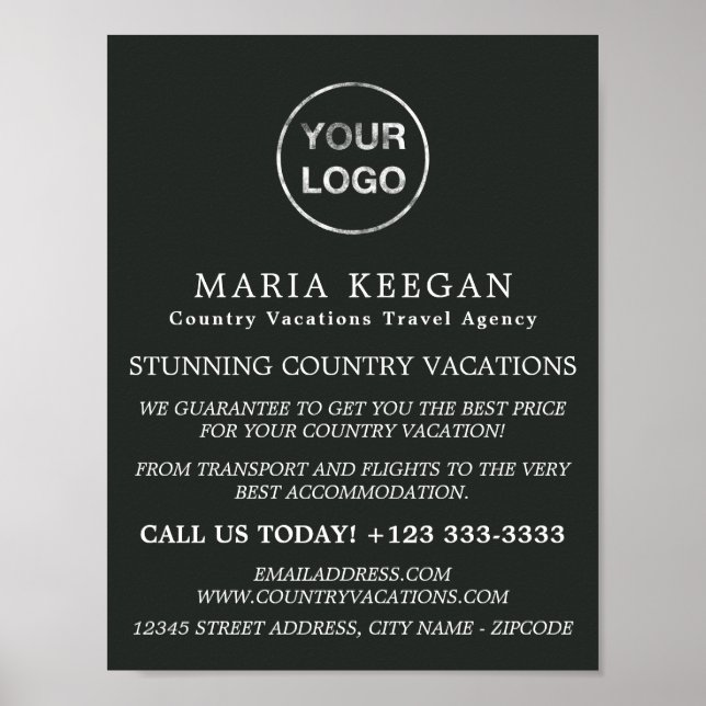 Simple & Modern Travel Agency Advertising Poster (Front)