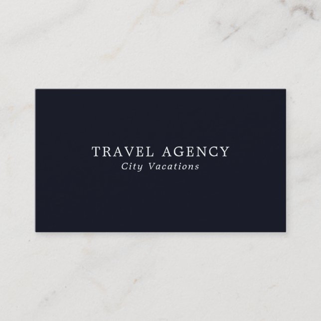 Simple & Modern Travel Agent Business Card (Front)