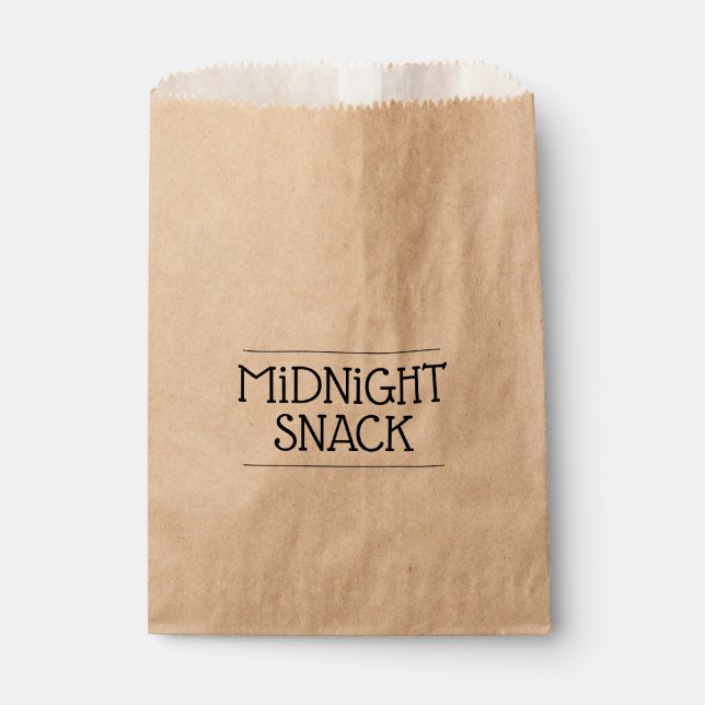 Simple Modern Treat Midnight Snack Party Treat Favour Bags (Front)