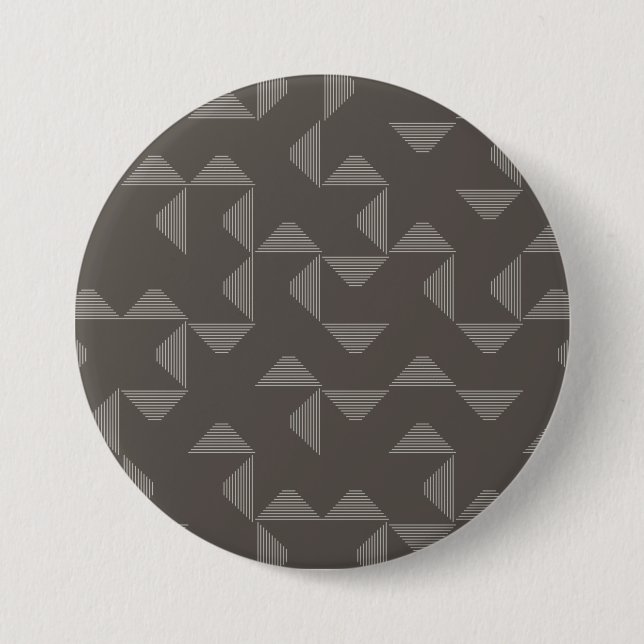 Simple, modern, trendy geometric graphic pattern 7.5 cm round badge (Front)