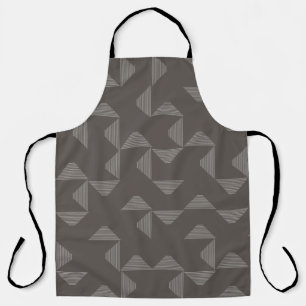 Simple, modern, trendy geometric graphic pattern apron