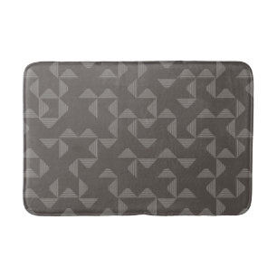 Simple, modern, trendy geometric graphic pattern bath mat