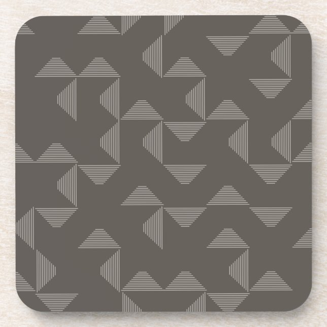 Simple, modern, trendy geometric graphic pattern coaster (Front)