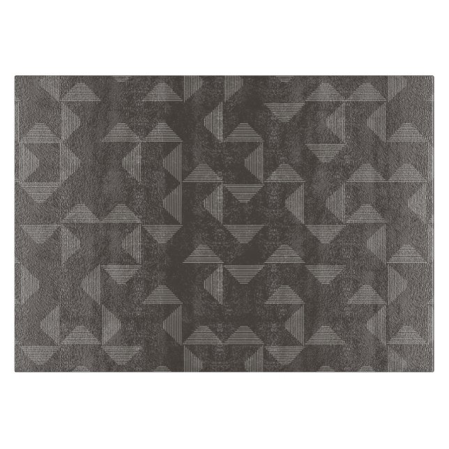 Simple, modern, trendy geometric graphic pattern cutting board (Front)