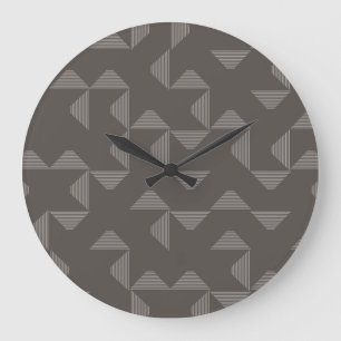Simple, modern, trendy geometric graphic pattern large clock