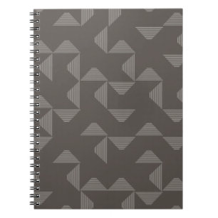 Simple, modern, trendy geometric graphic pattern notebook