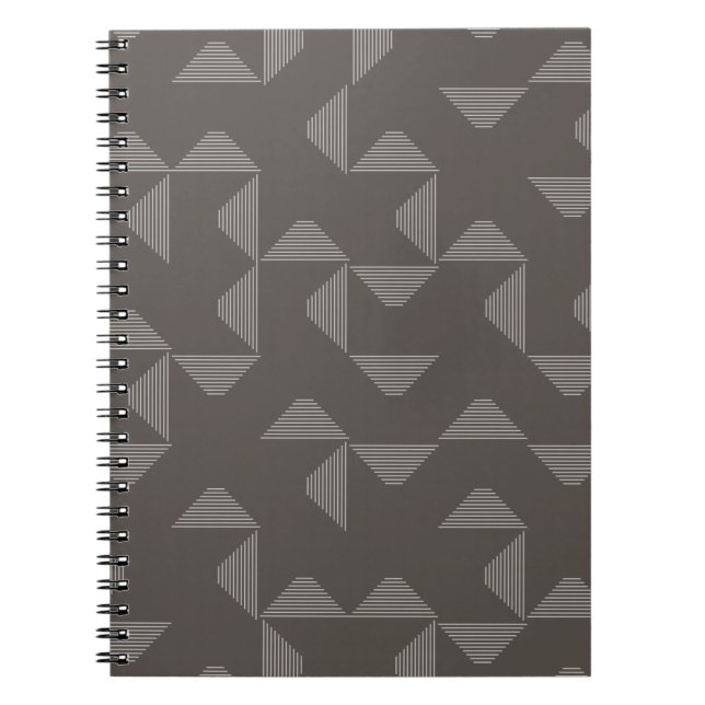 Simple, modern, trendy geometric graphic pattern notebook (Front)