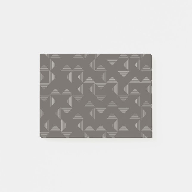 Simple, modern, trendy geometric graphic pattern post-it notes (Front)