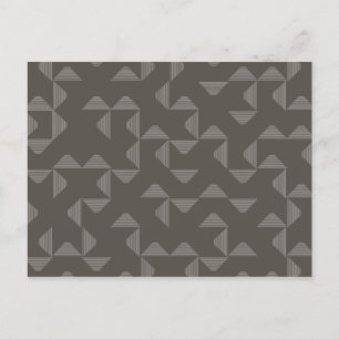 Simple, modern, trendy geometric graphic pattern postcard