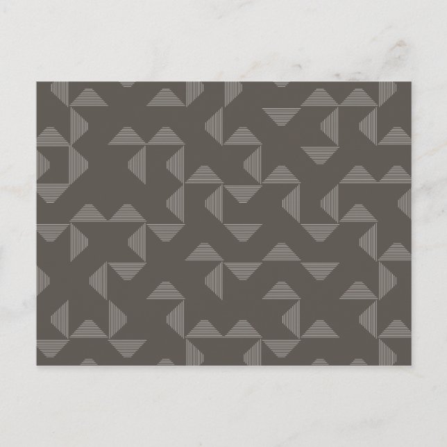 Simple, modern, trendy geometric graphic pattern postcard (Front)