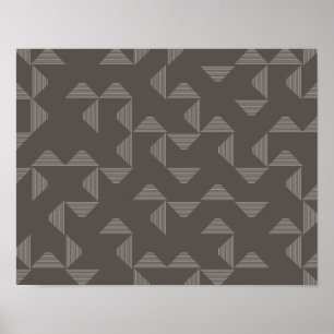 Simple, modern, trendy geometric graphic pattern poster