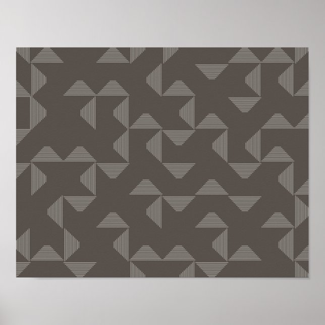 Simple, modern, trendy geometric graphic pattern poster (Front)