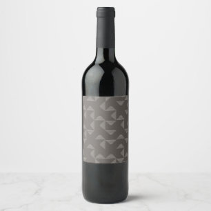 Simple, modern, trendy geometric graphic pattern wine label