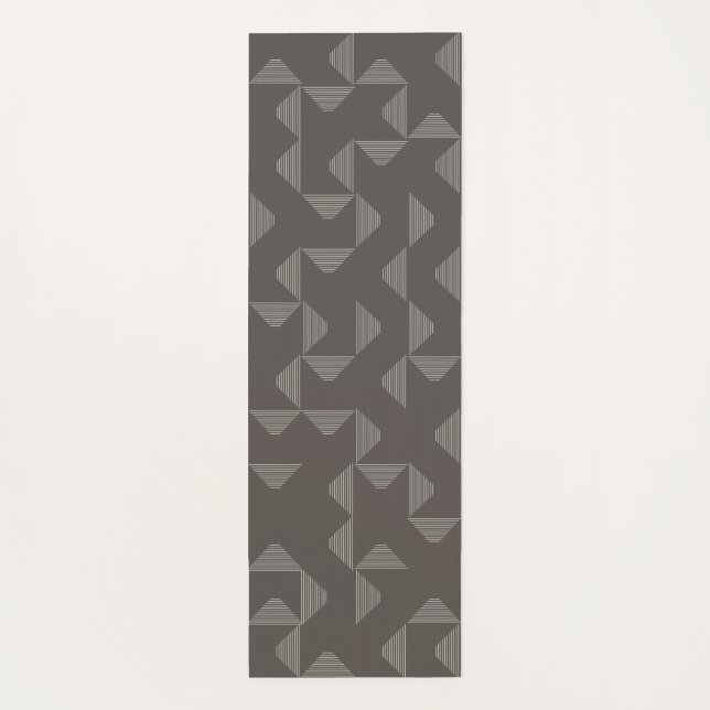 Simple, modern, trendy geometric graphic pattern yoga mat (Back)