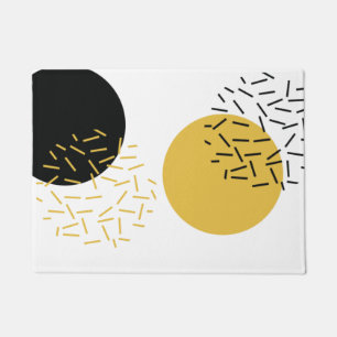 Simple, modern, trendy urban geometric graphic art doormat