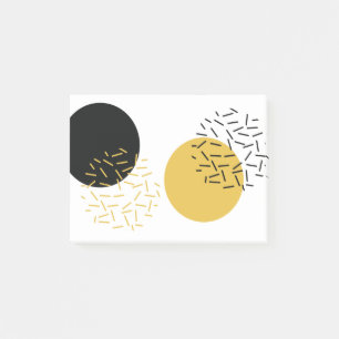 Simple, modern, trendy urban geometric graphic art post-it notes