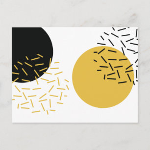 Simple, modern, trendy urban geometric graphic art postcard