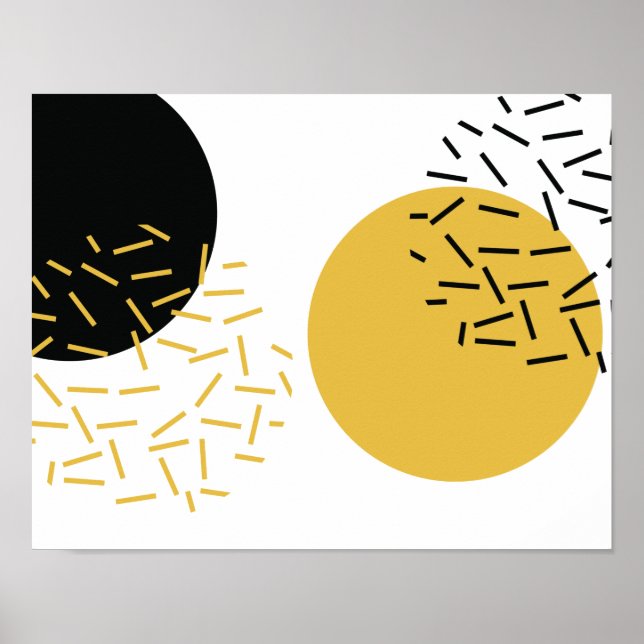 Simple, modern, trendy urban geometric graphic art poster (Front)