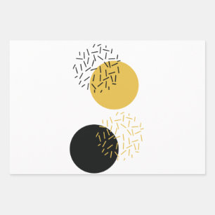 Simple, modern, trendy urban geometric graphic art wrapping paper sheet