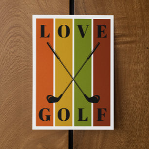 Simple Modern Typography Autumnal Golf Blank Card