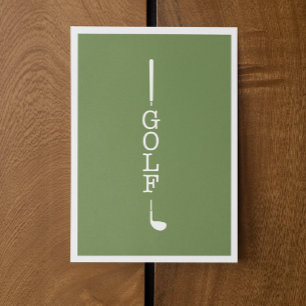 Simple Modern Typography Golf Blank Card