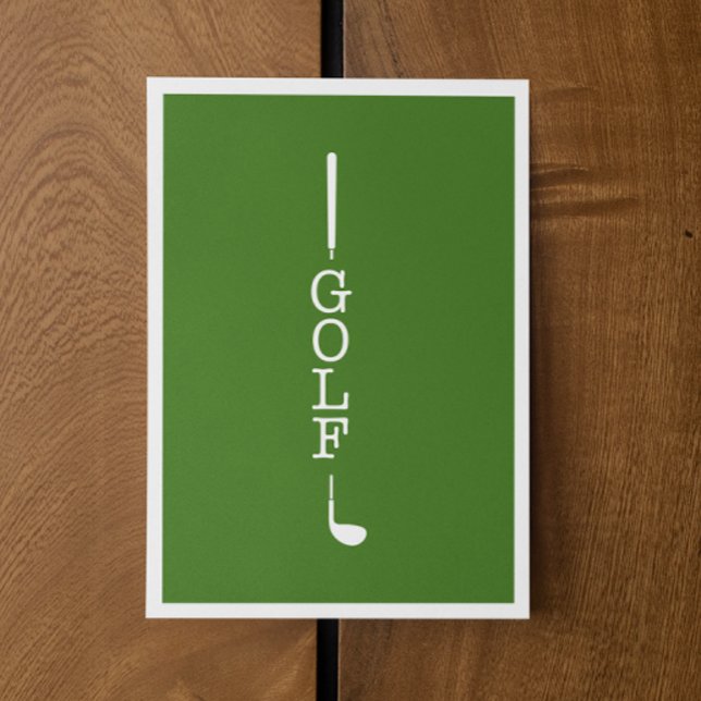 Simple Modern Typography Golf Blank Card (Creator Uploaded)