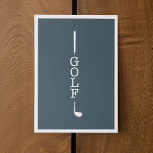 Simple Modern Typography Golf Blank Card