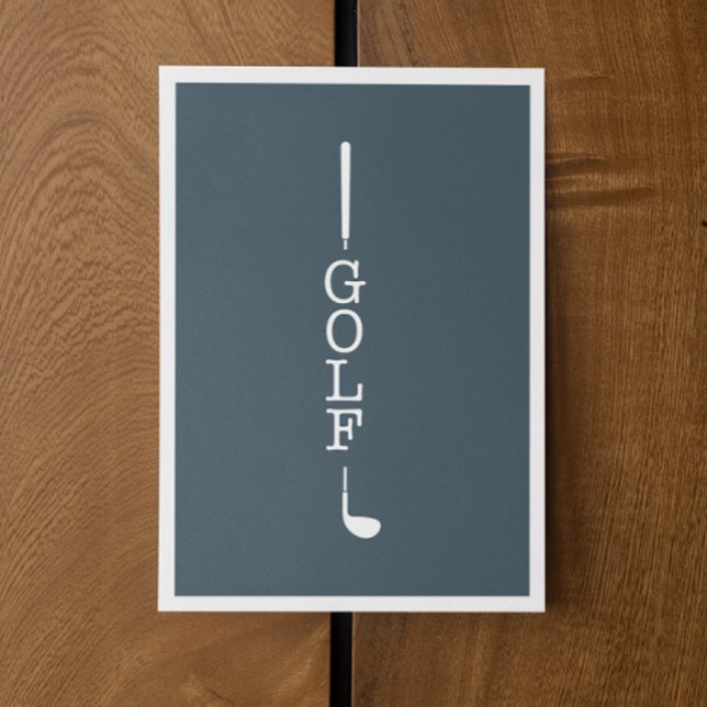 Simple Modern Typography Golf Blank Card (Creator Uploaded)