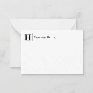 Simple Modern Typography Line Business Monogram Card