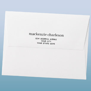 Simple Modern Typography Personalised Address Envelope
