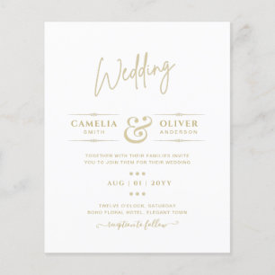 Simple Modern Typography Themed Colorways Wedding