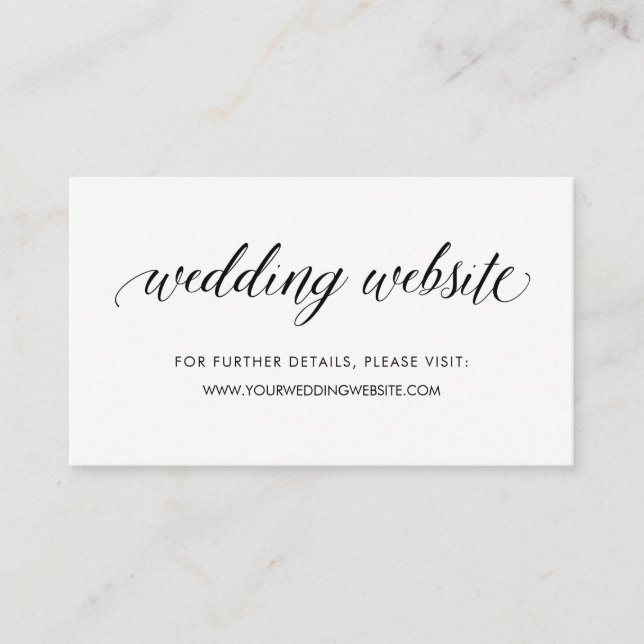 Simple Modern Typography | Wedding Website Insert (Front)