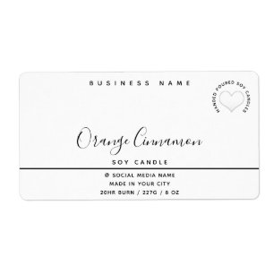 Simple modern  typography white heart  candle  lab