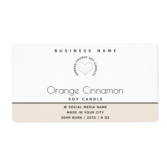 Simple modern  typography white heart  candle  lab (Front)