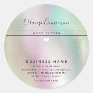 Simple modern  typography white heart  product  classic round sticker