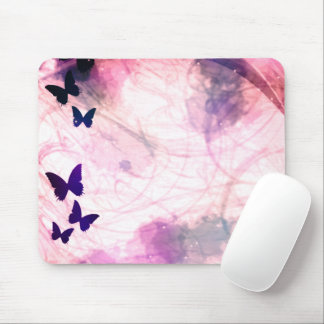 Simple modern unique purple butterfly mouse pad