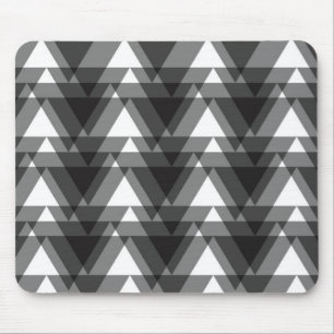 Simple, modern, urban, bold transparent triangles mouse mat