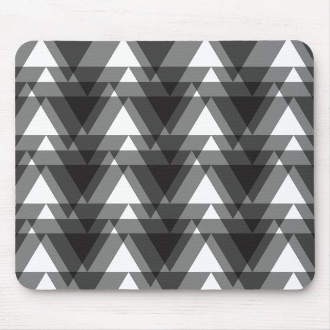 Simple, modern, urban, bold transparent triangles mouse mat (Front)