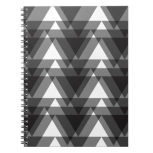 Simple, modern, urban, bold transparent triangles notebook